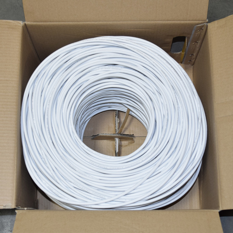 Bulk 1000ft Cat6 Plenum CMP 550 Mhz UTP Ethernet LAN Cable LSZH NEW White