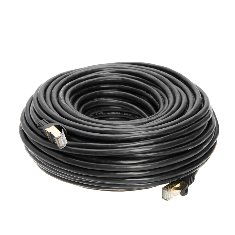 Cat7 S/FTP Ethernet Patch Cord Copper LAN Network Wire 50FT-200FT Multi LOT