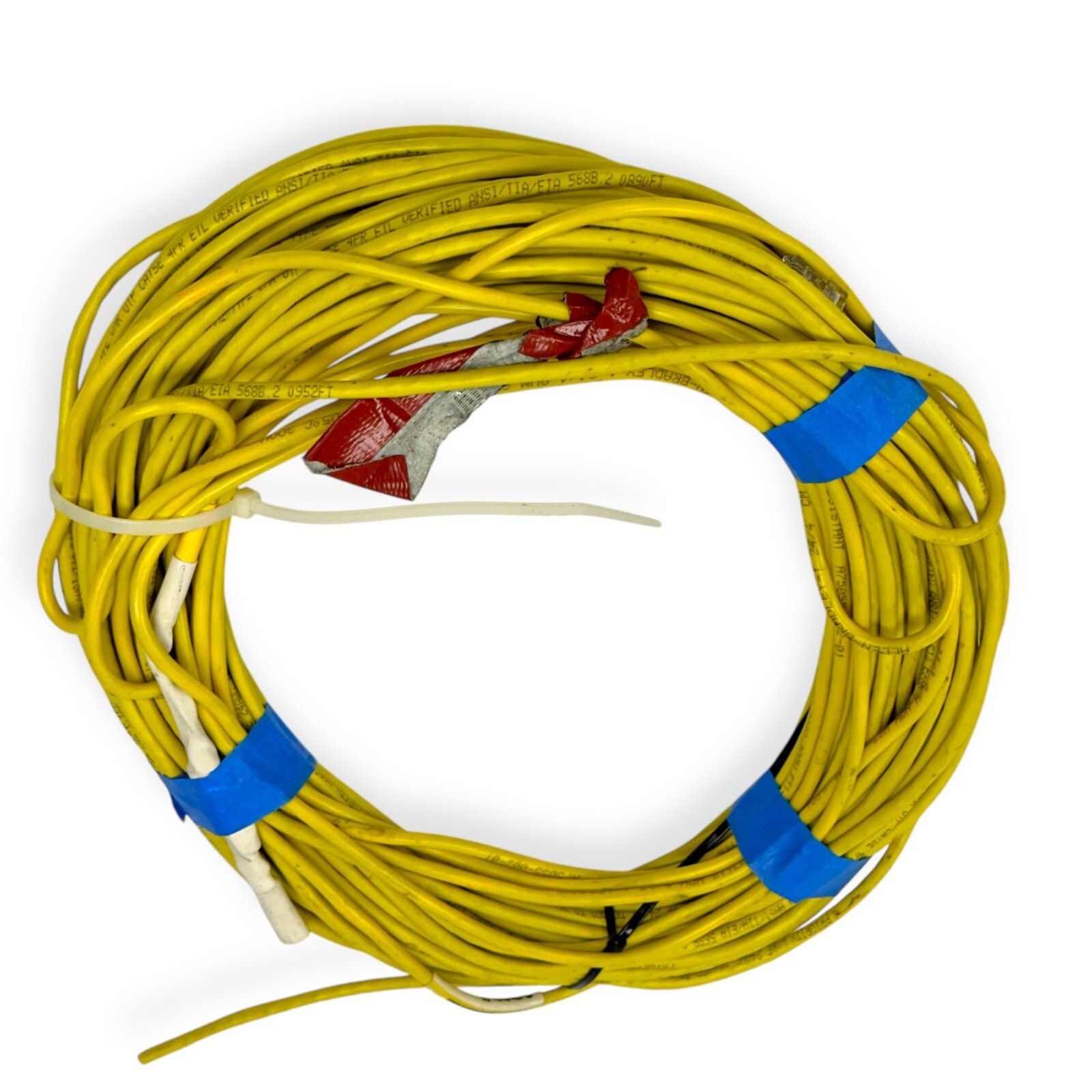 Ethernet CAT to 4 Position Female Cable Yellow 4PR FTL Verified ANSI TIA EIA