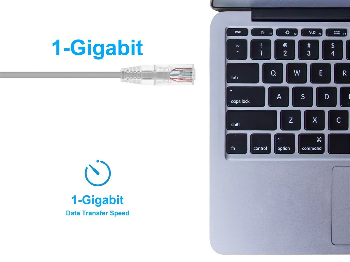 Monoprice Cat6 Ethernet Patch Cable – 3 feet – Gray | Snagless RJ45 Stranded