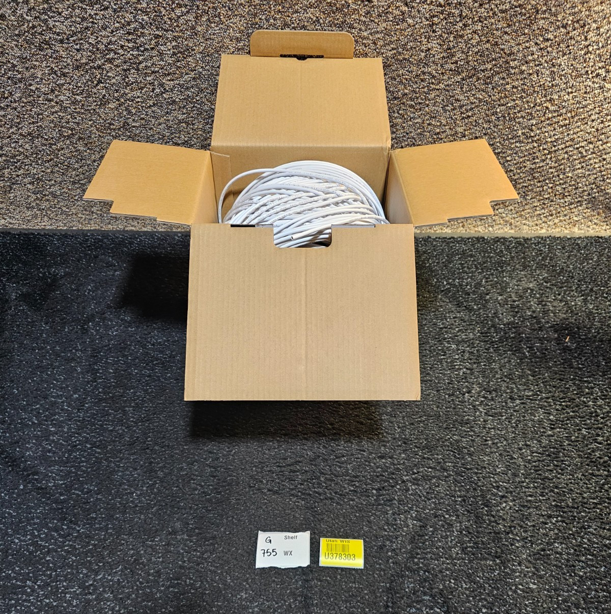 500FT MG Electronics UTP CAT 5e 100MHz CMR/CMX 75C Solid Copper Ethernet Cable