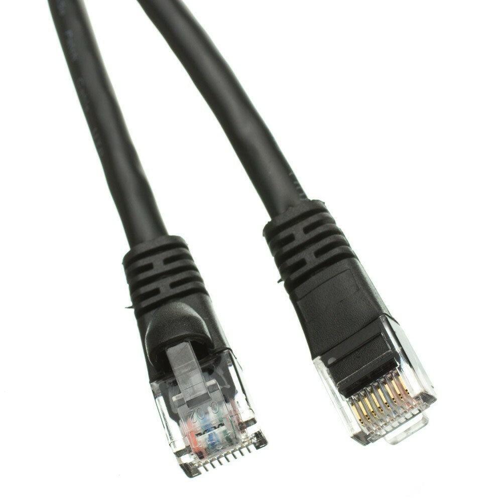 Black APC 7ft RJ-45 Cat-5E Ethernet patch cable, snag-less (940-1173A-001) NEW