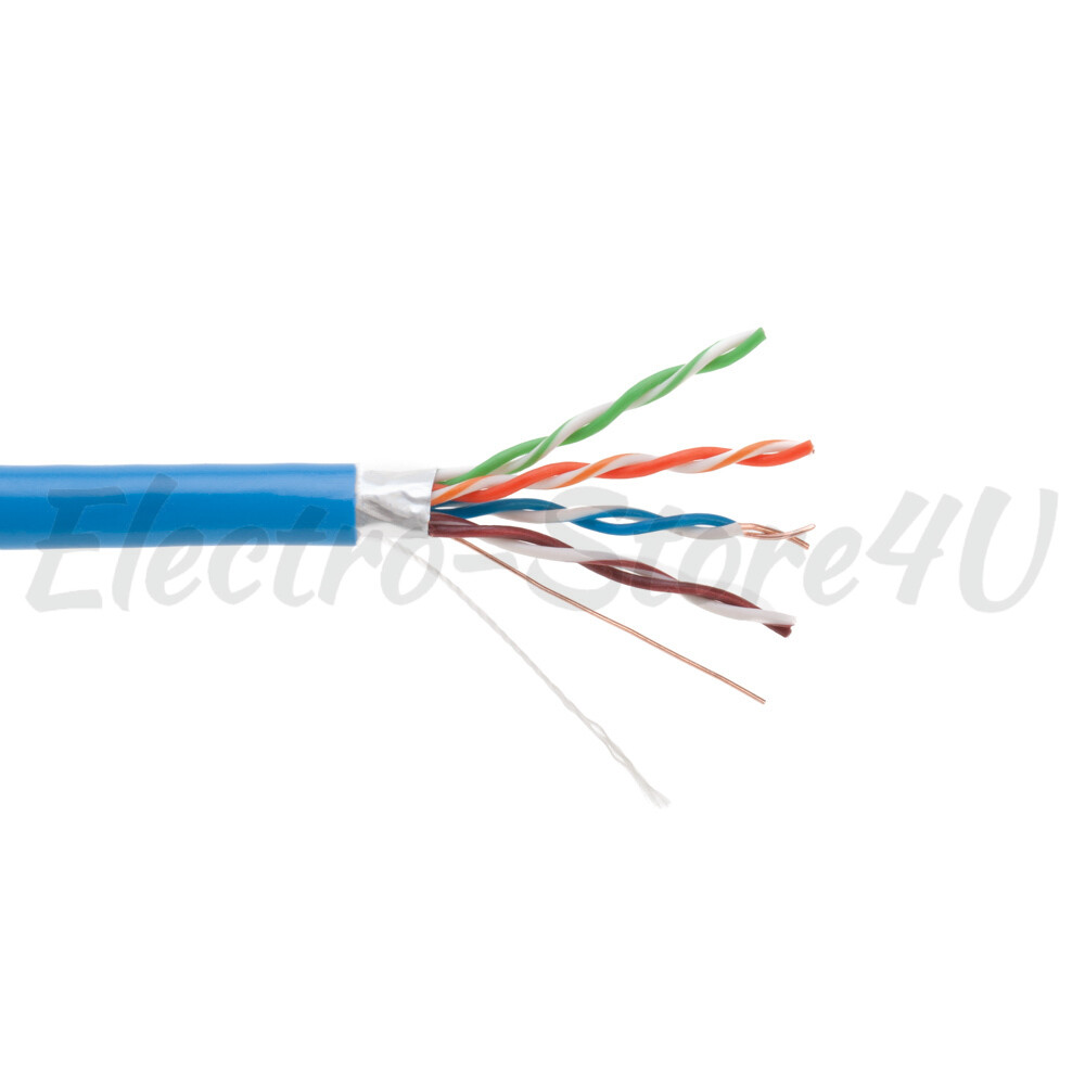 SHIELDED CAT5e 1000ft FTP Bulk Ethernet Cable Solid Network Wire RJ45 LAN 24 AWG