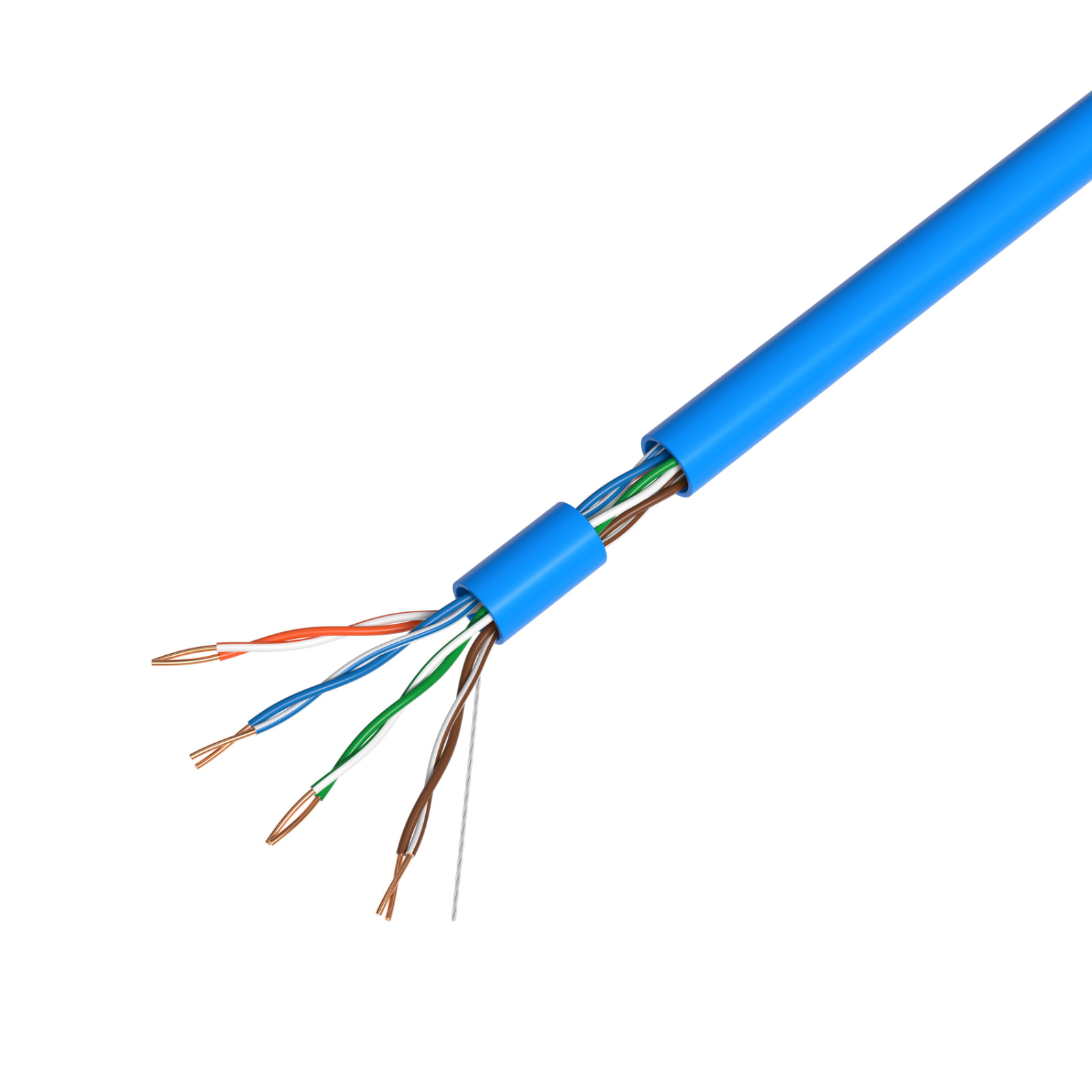 500ft CAT5e UTP Ethernet Network Cable 24AWG LAN RJ45 Solid Bulk Wire Blue