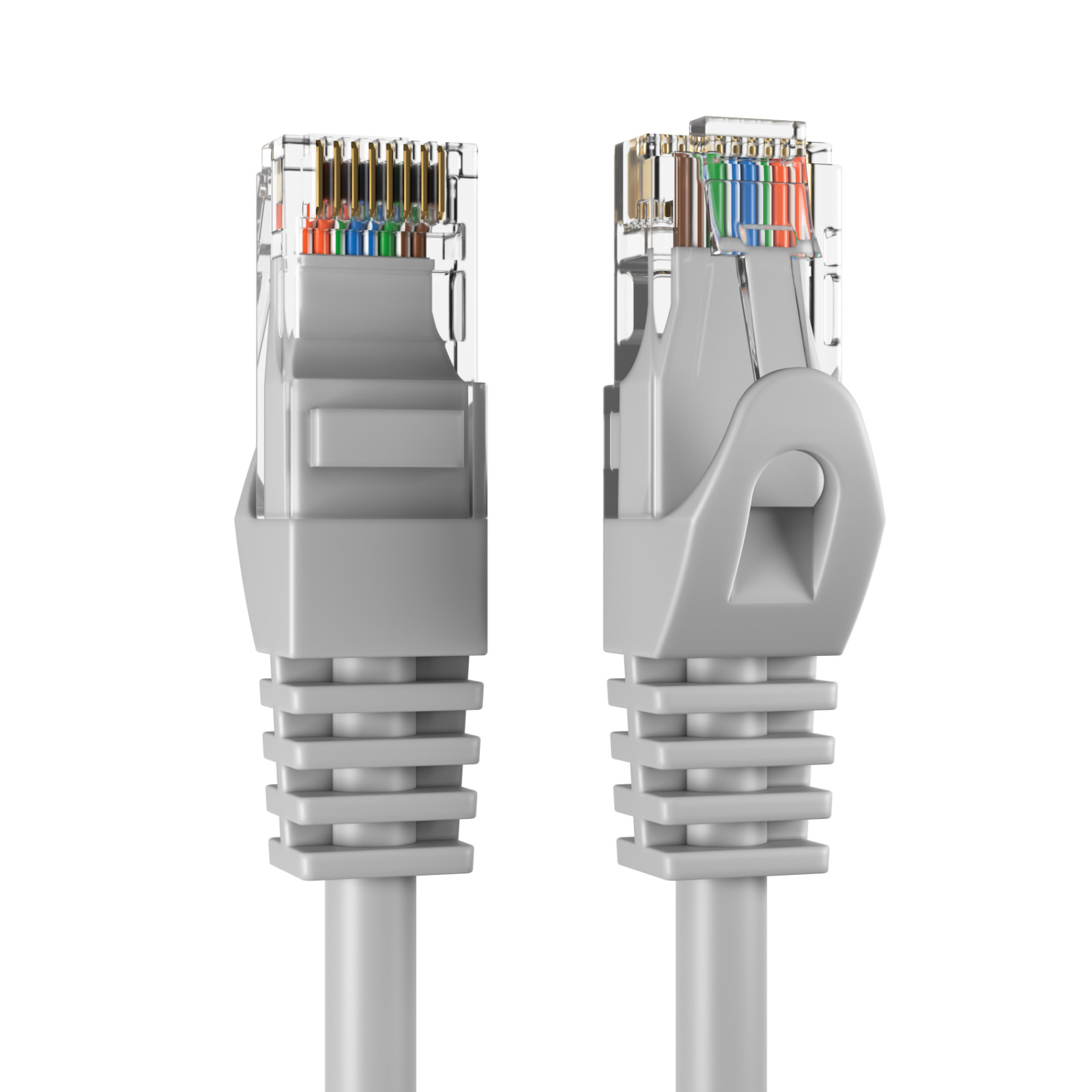 Cat5e Gray Patch Cord Network Cable Ethernet LAN RJ45 UTP 1.5FT- 20FT Multi LOT
