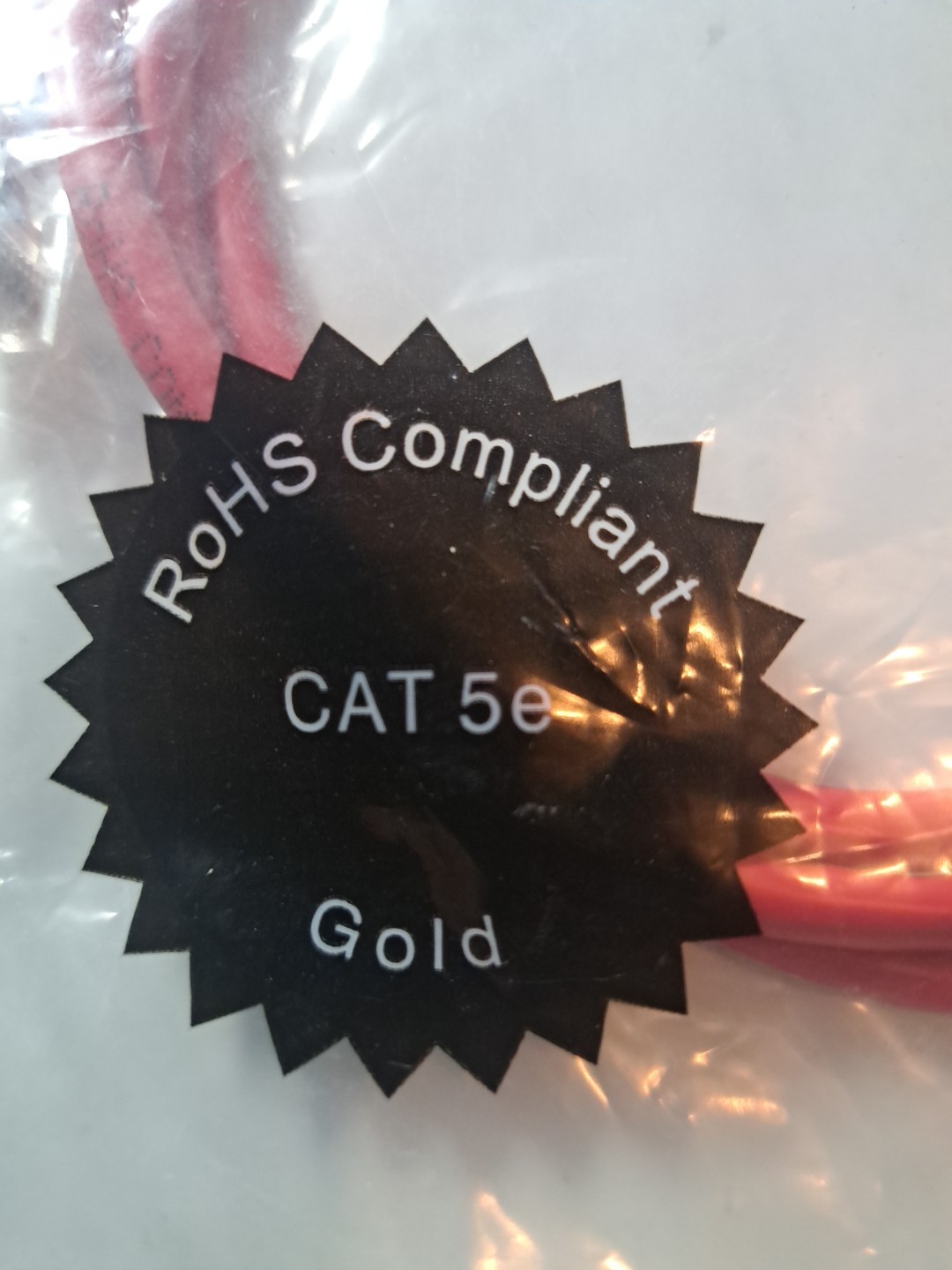 Legrand 5′ Red Cat5e Ethernet Patch Cable, 350Mhz, RoHS Compliant NEW