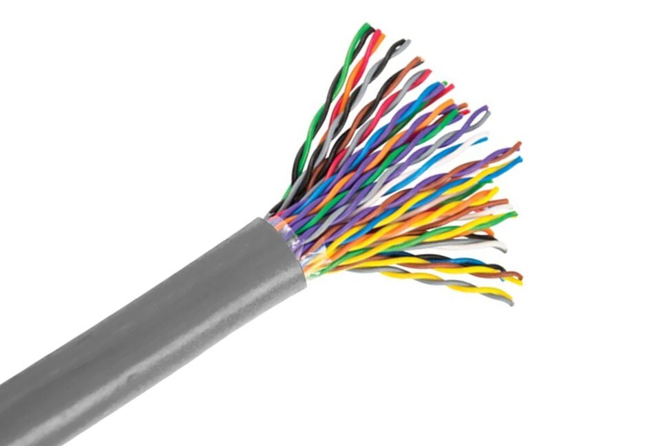 CAT5e Riser CMR 350MHz 25 Pair 24AWG Bulk Trunk Backbone Cable Gray – 100FT