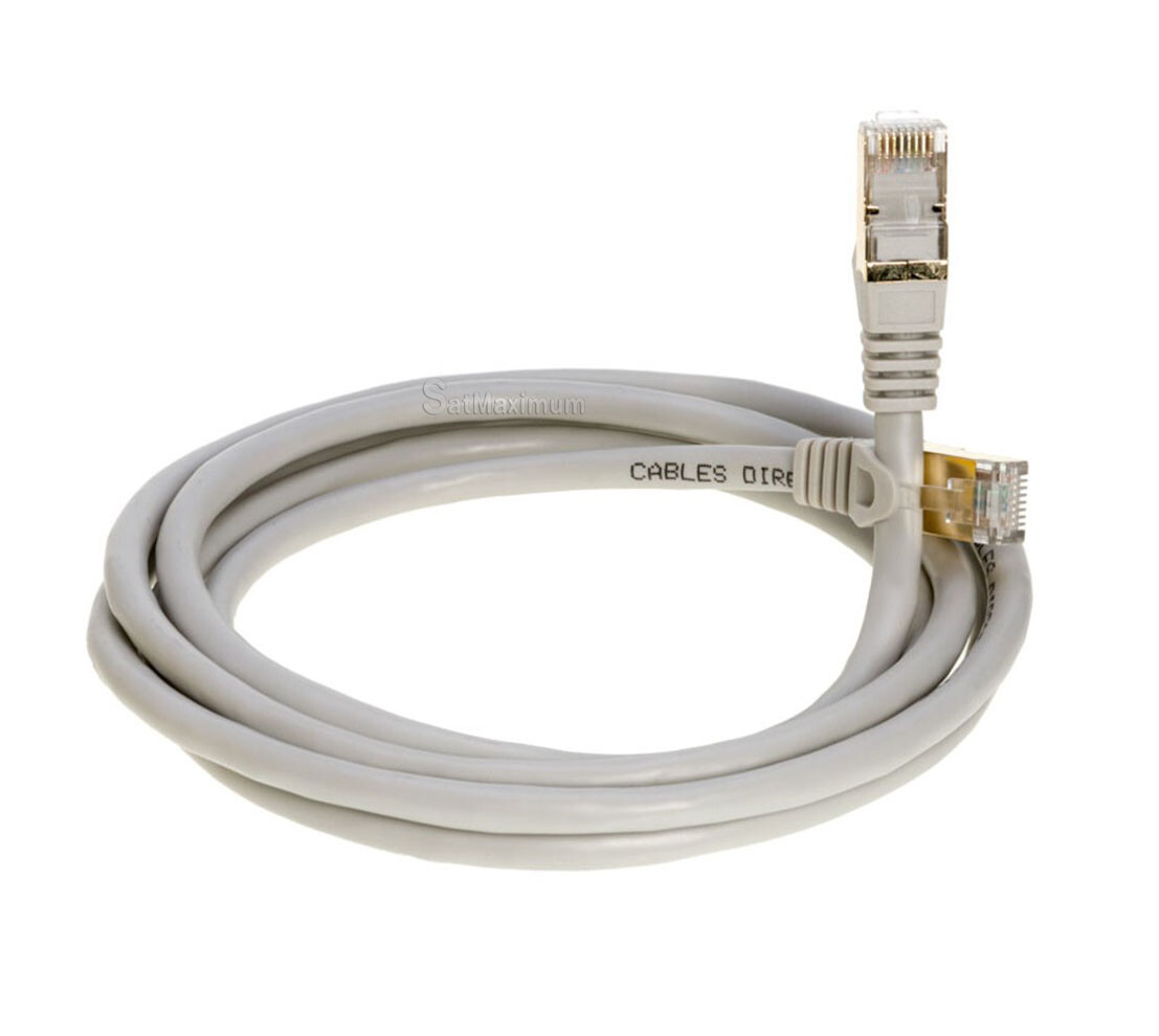 Cat7 S/FTP Ethernet Network Cable High Speed LAN Patch Cord Gray 6f-20ft- LOT