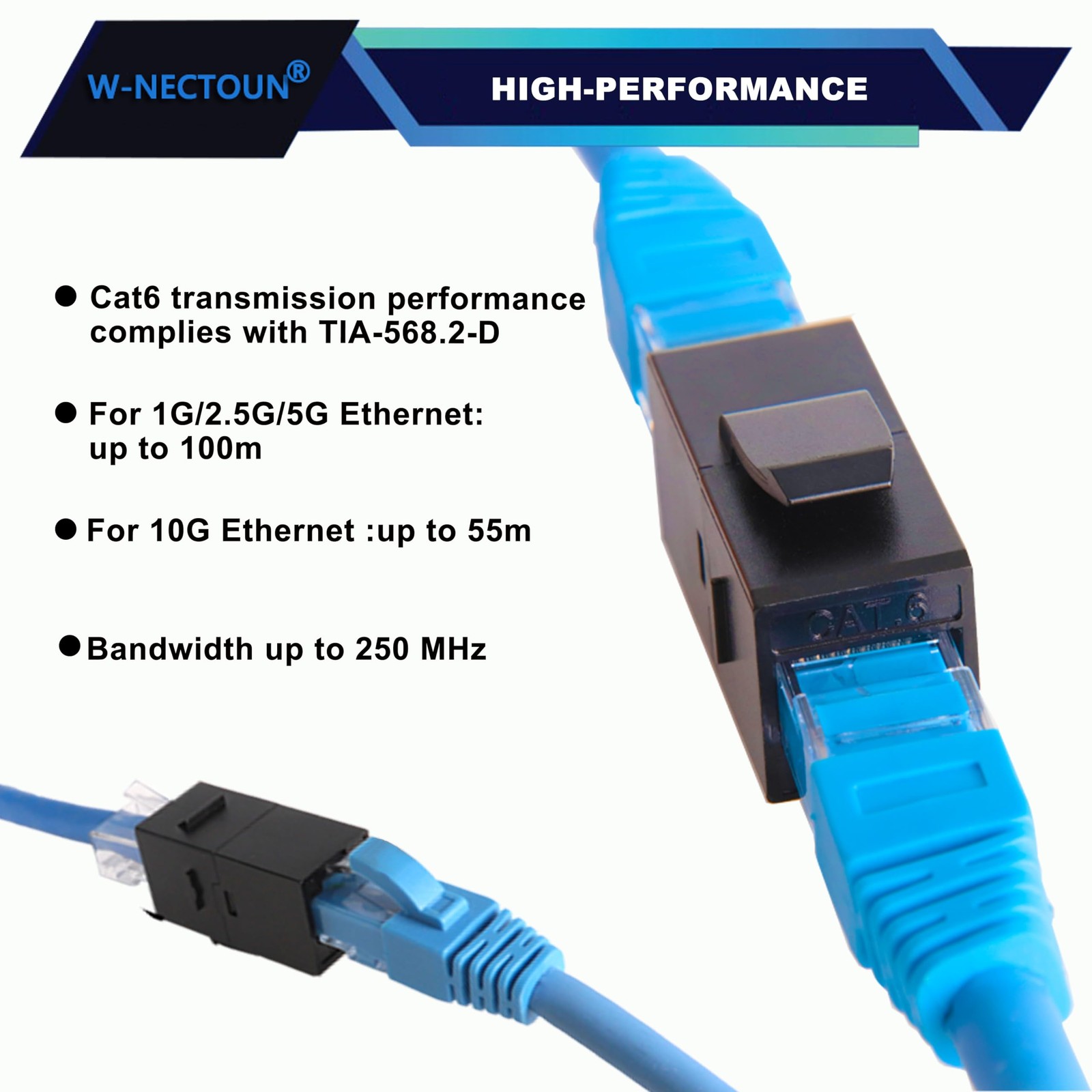 CAT6 RJ45 Keystone Couplers 25-Pack,Cat 6 Keystone Jacks,Ethernet Keystone Ja…
