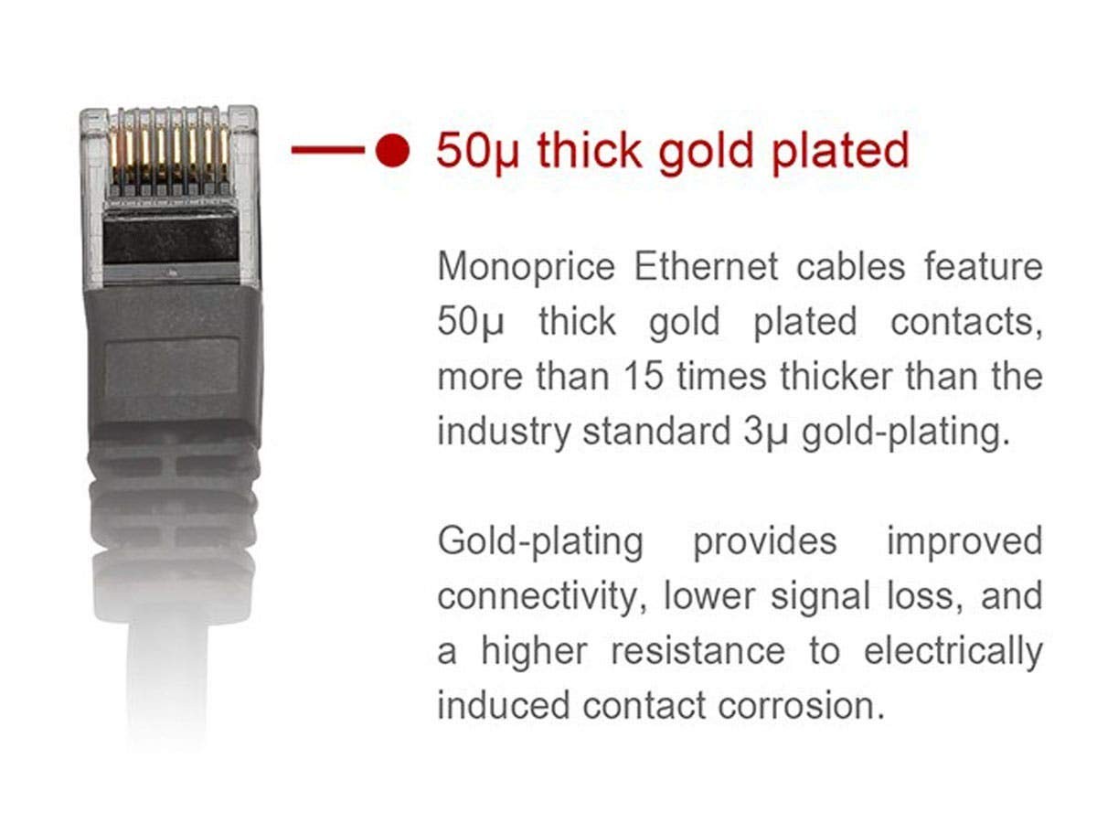 Monoprice 102136 Cat5e Ethernet Patch Cable – Network Internet 3 Feet, Orange
