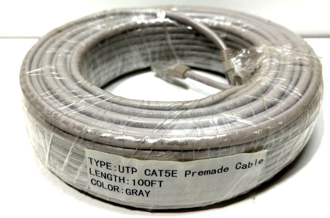 100ft Cat5e Snagless Unshielded(UTP) Ethernet Network Patch Cable Lot Of Three
