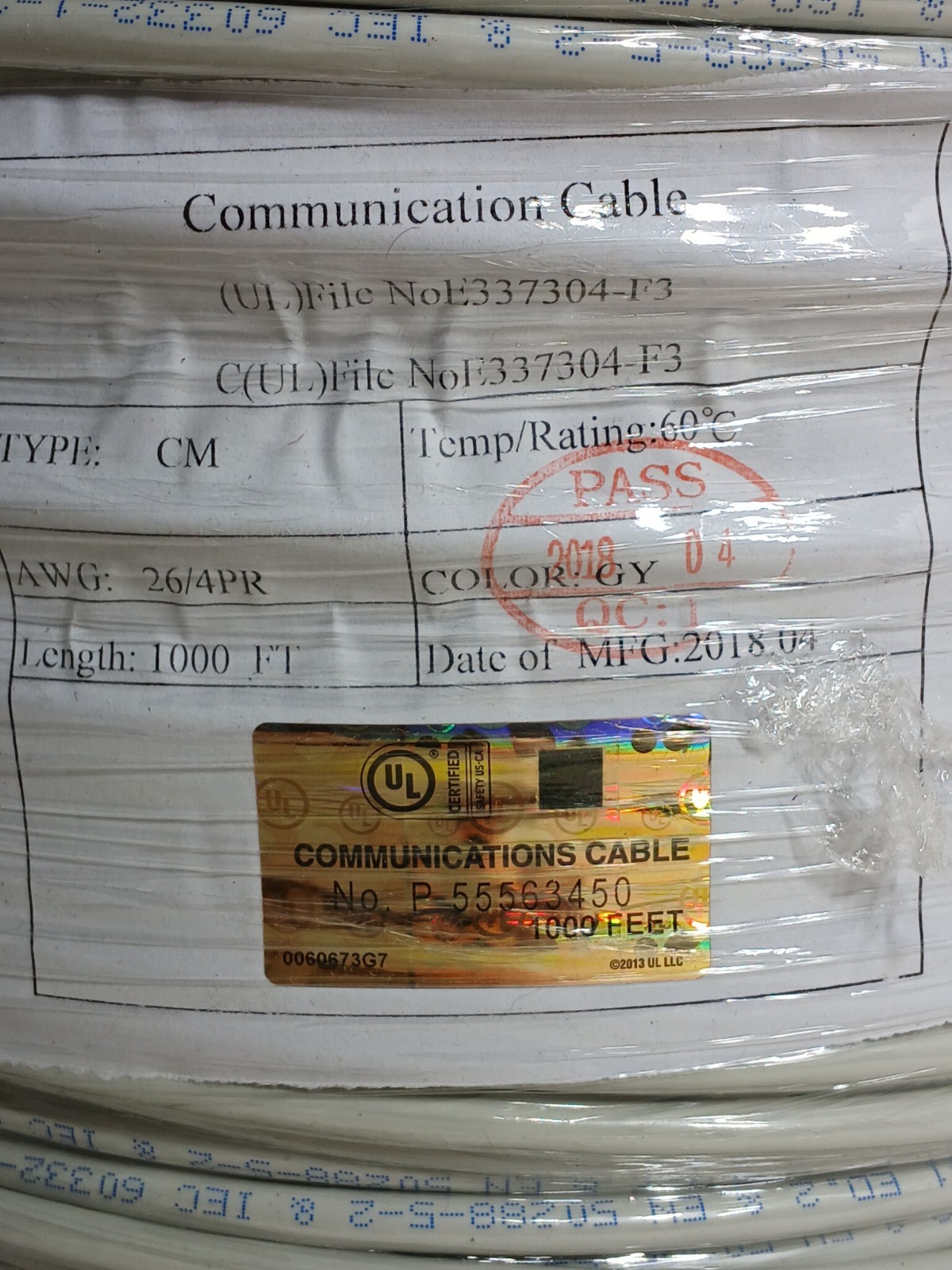 Cat6 26AWG Solid 4 Pair STP Patch Cable – 1000ft Bulk Ethernet Cable 550MHz