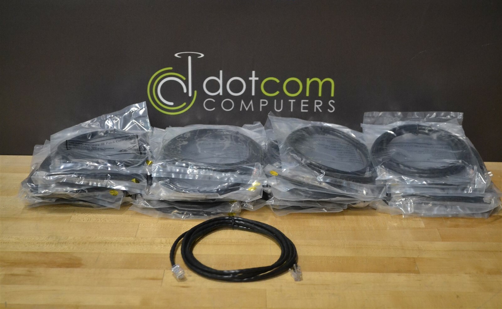 Lot of 25 New 7-Foot 350 MHz Category 5E Patch Cord (UTP) Black Cat5 Cat5e RJ45
