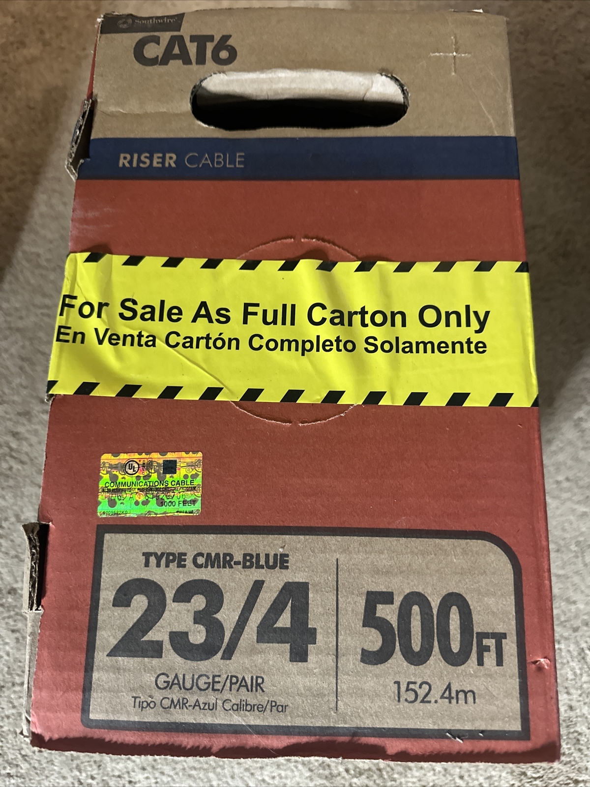 CAT6 500FT UTP 4-pair Cable 23AWG CCA 550MHz Network Ethernet Bulk Wire LAN NEW