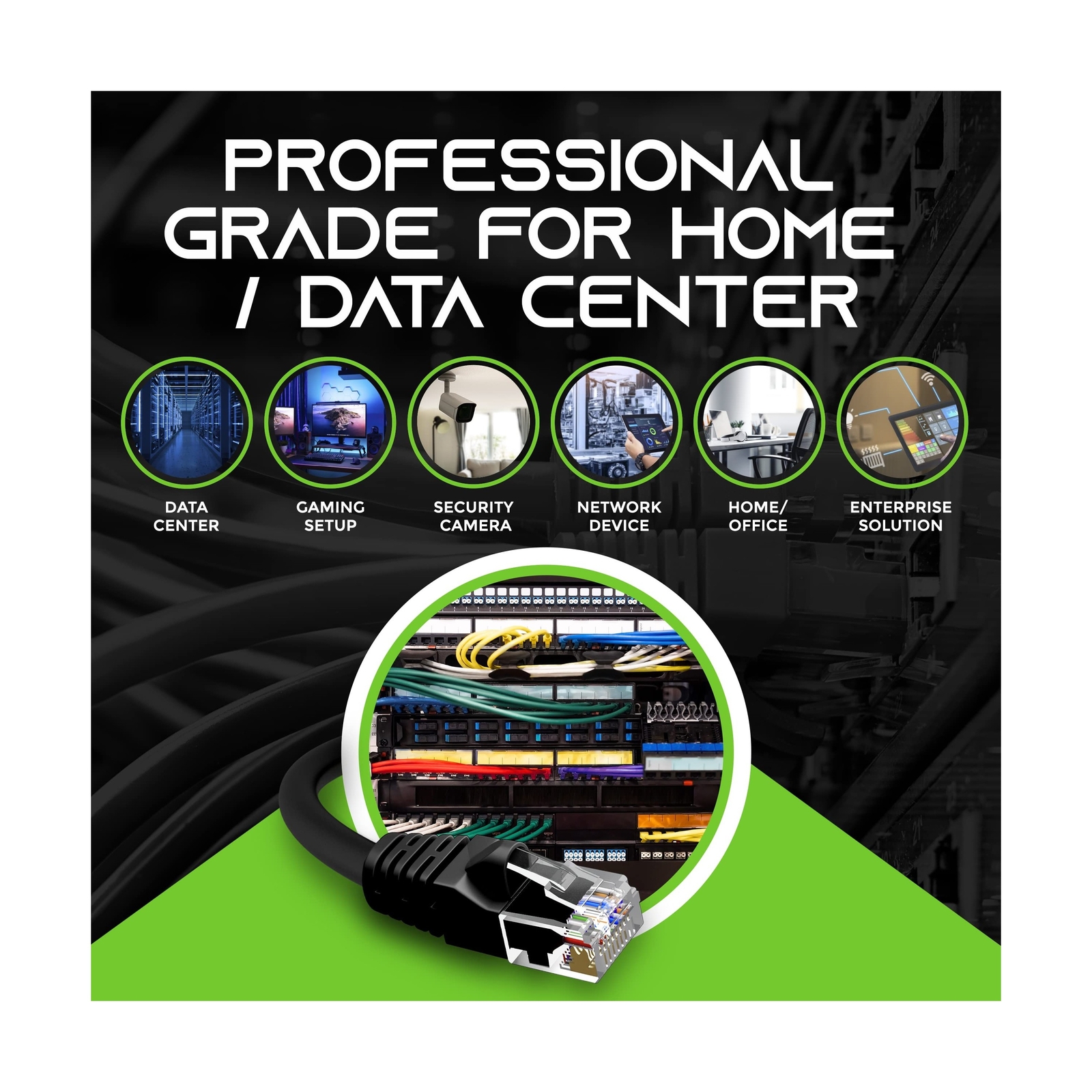 GearIT Cat 6 Ethernet Cable 1 ft (24-Pack) – Cat6 Patch Cable, Cat 6 Patch Ca…
