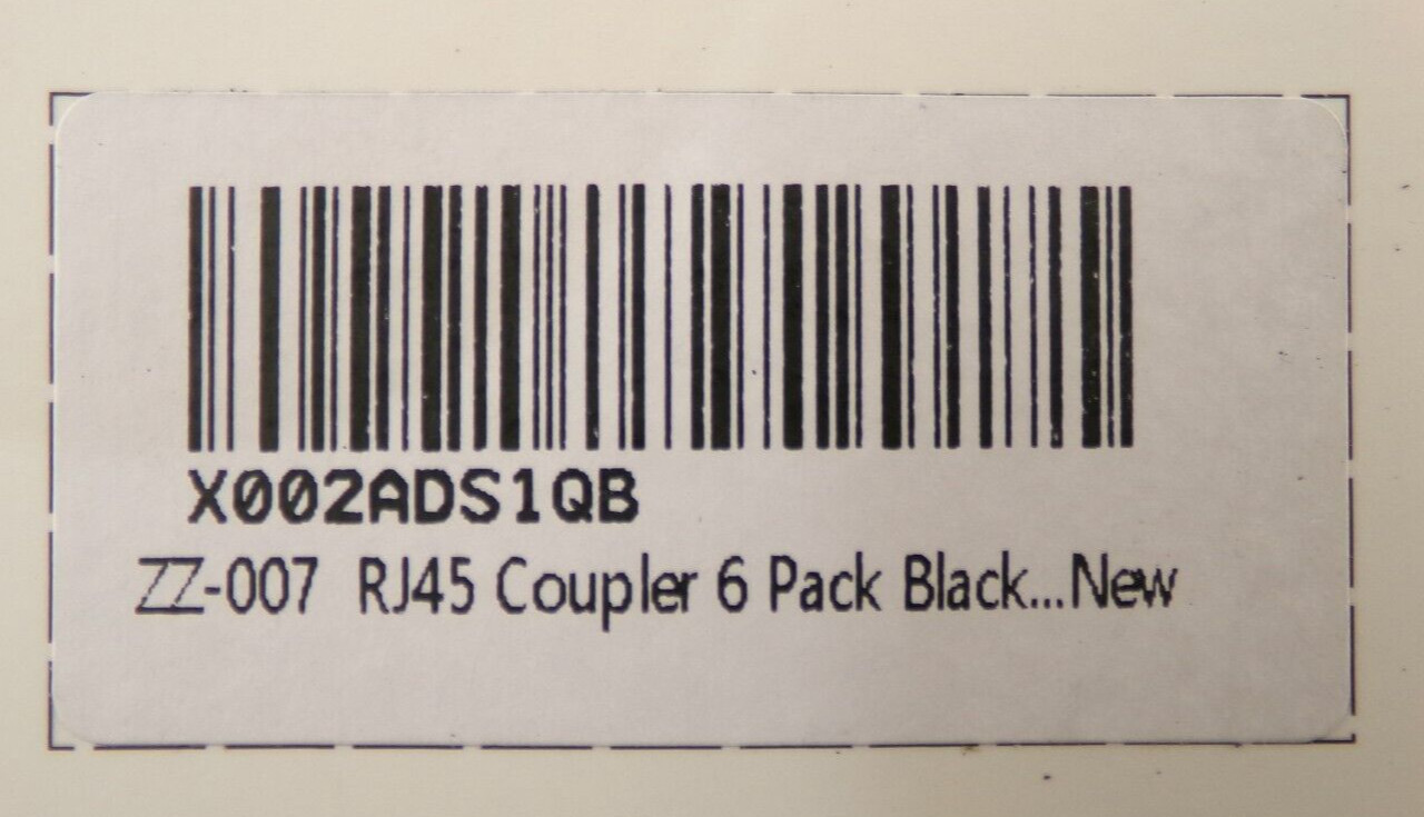 Box of 6 RJ45 Coupler, Cat7/Cat6/Cat5e/Cat5 Ethernet Cable, New S1