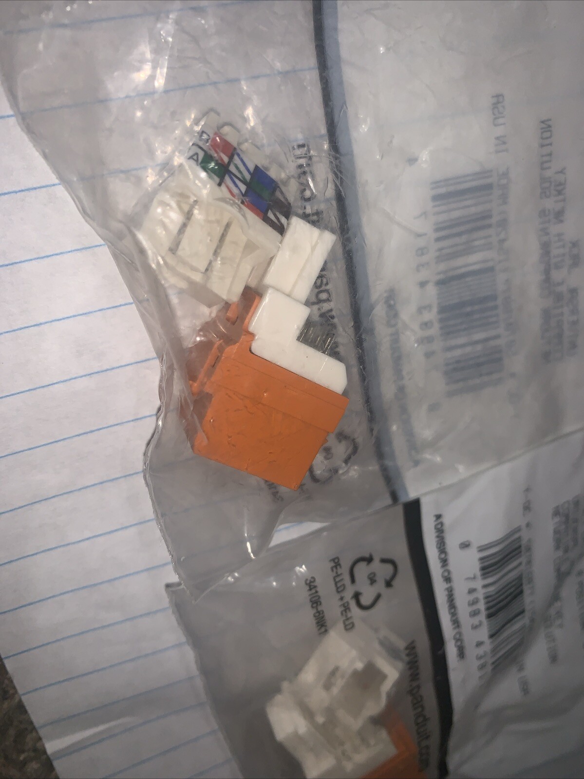 Lot Of 2 NetKey NK6TMOR Cat6 8p8w Universal Jack Orange