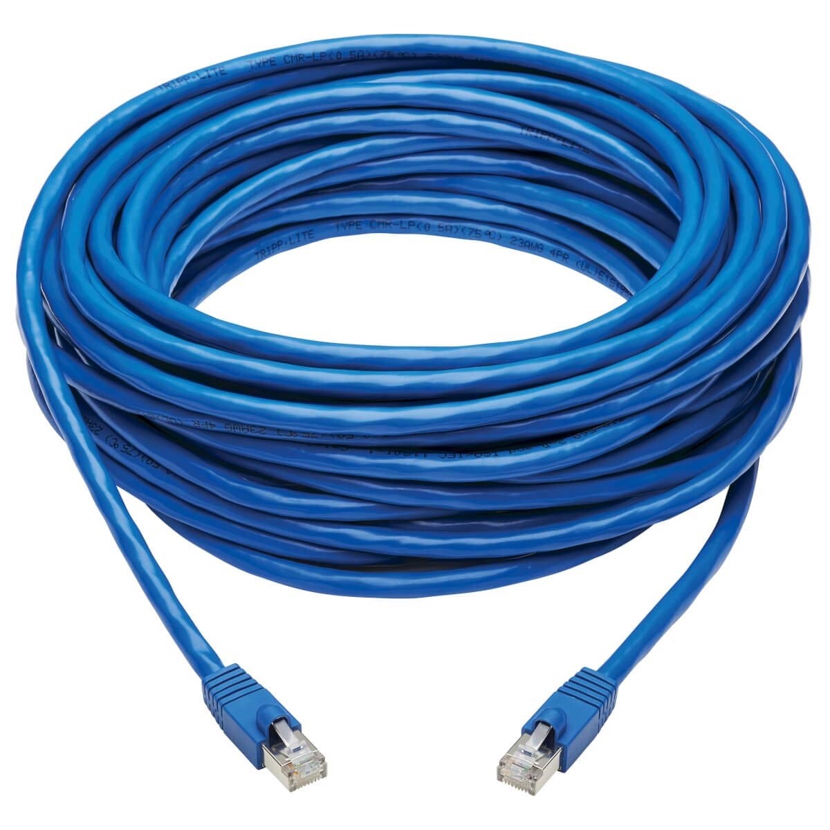 Tripp Lite 50ft Cat6a 10G Snagless F/UTP Ethernet Cable Blue N261P050BL