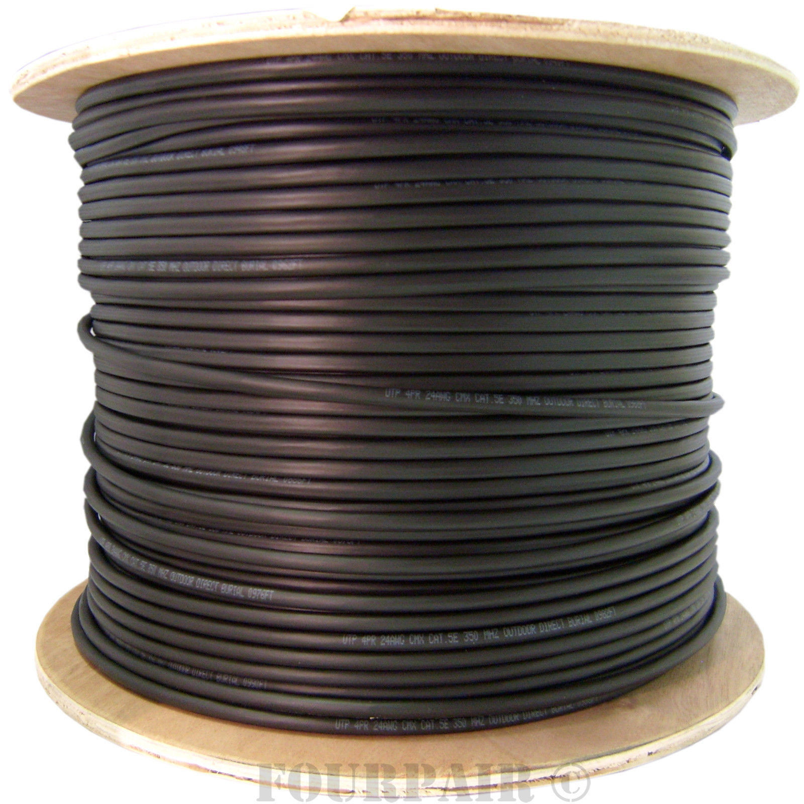 CAT5e Outdoor UV Direct Burial Gel Filled Ethernet Cable Pure Bare Copper 1000FT