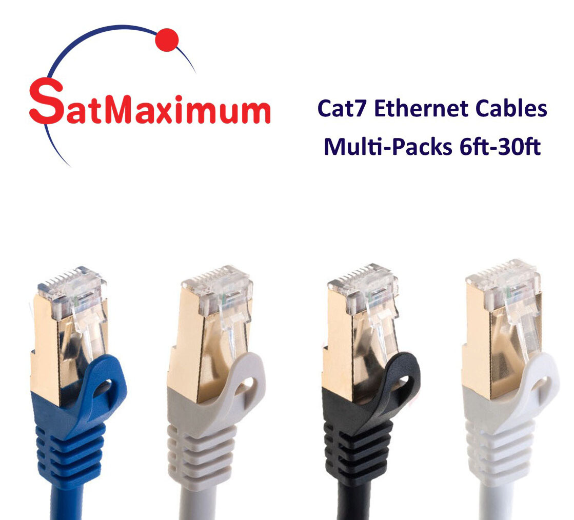 Cat7 SFTP Ethernet Network Patch Cable High Speed Wire 6FT- 30FT Multipack LOT