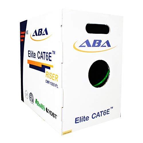 Infinity Cable Cat6e CMR Riser 24AWG 600MHz 1000ft UTP Bare Copper UL Green