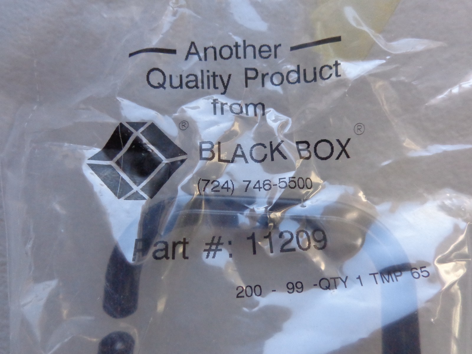QTY 6 BLACK BOX 11209 WALLMOUNT CABLE HANGER