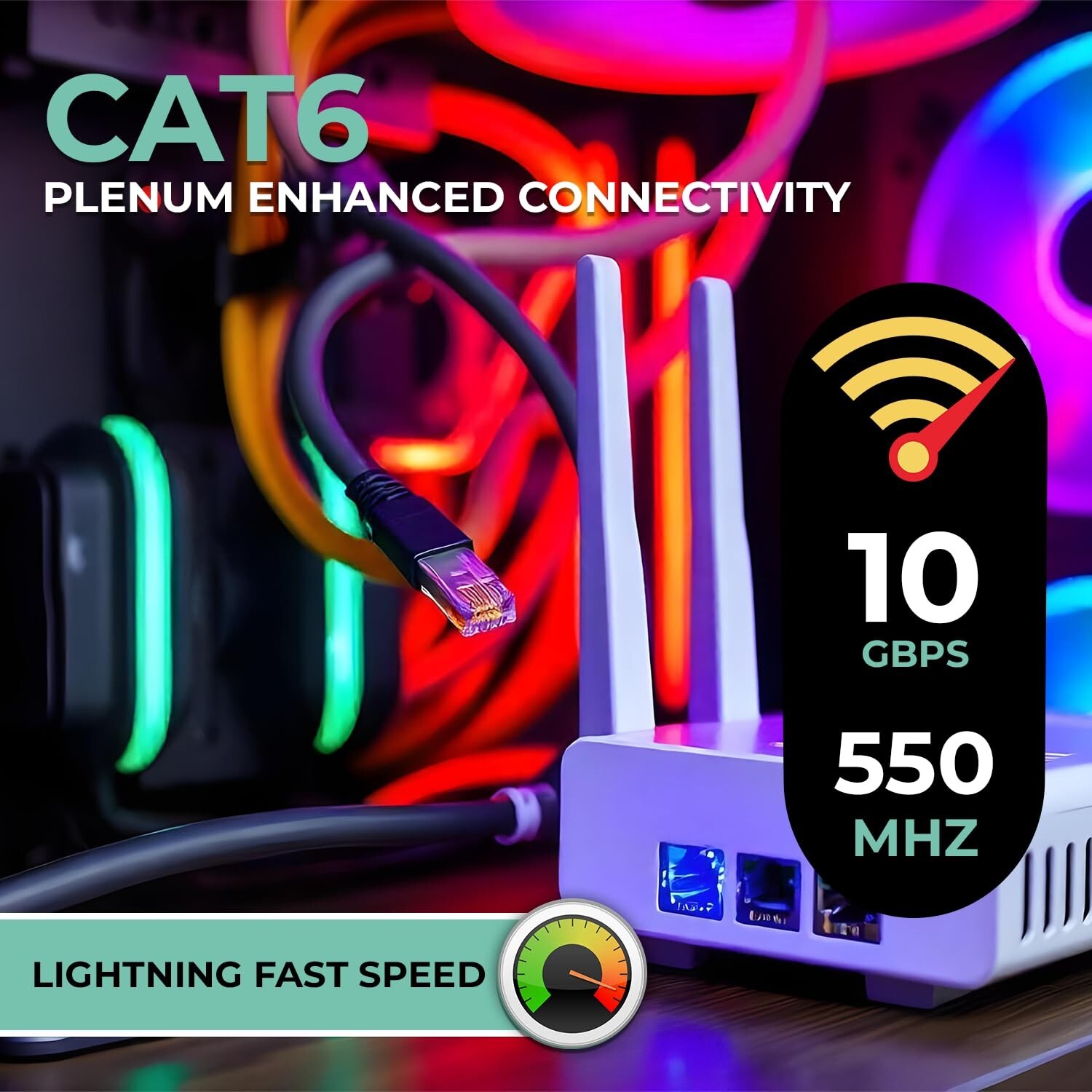 ATS Cables | CAT6 Plenum (CMP) Cable 1000FT | Network Analyzer Test Passed Gray
