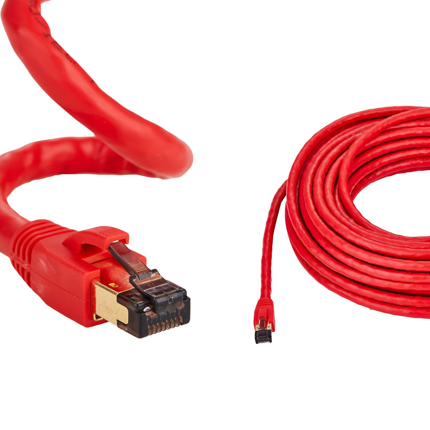 Cat8 Ethernet Cable RJ45 Shielded High Speed 40Gbps Internet Lan Red Copper Lot