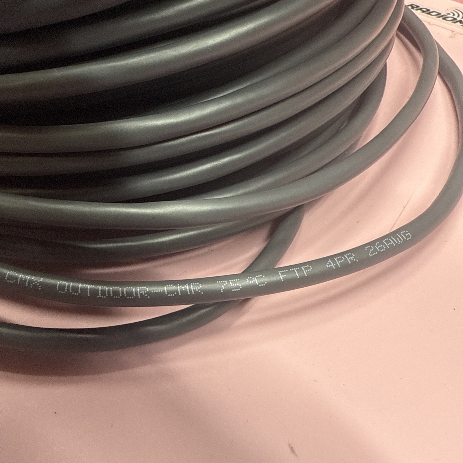 outdoor cmr ethernet cable 26 awg unknown length see pics