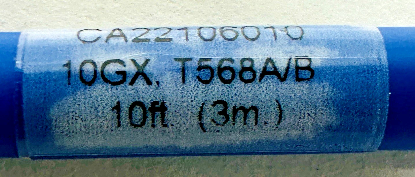 Lot of 5 Belden 10′ CA21106010 10GX Patch Cord 24 AWG 10-Foot Blue T568A/B. New