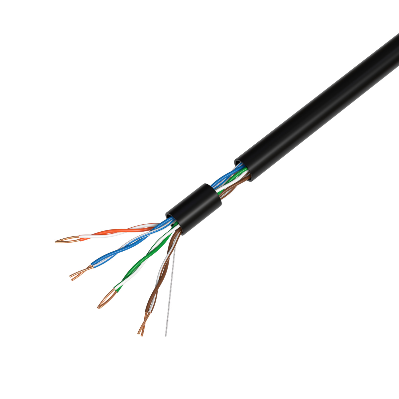 1000ft CAT5e UTP Solid Ethernet Network LAN Cable 24AWG Pull Box Bulk Wire Black