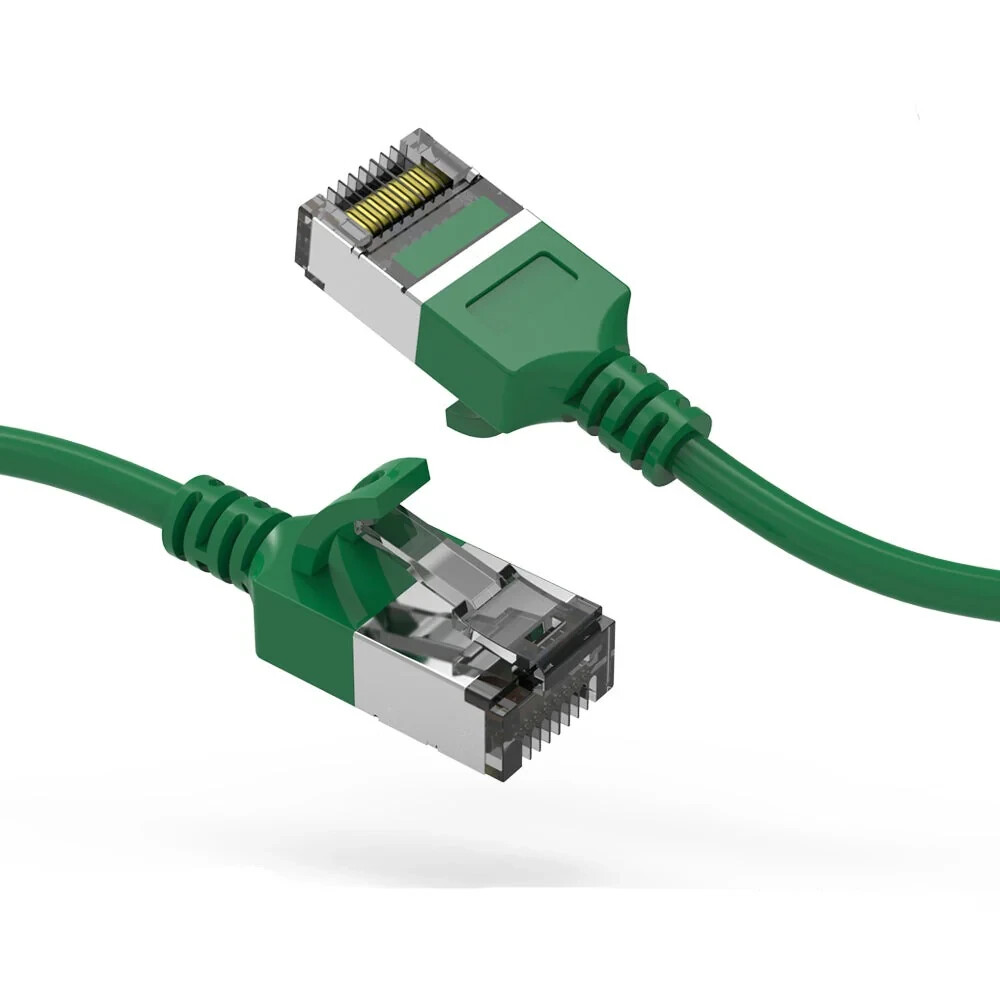 0.5Ft CAT8 U/FTP Slim Ethernet Network Cable Green 30AWG