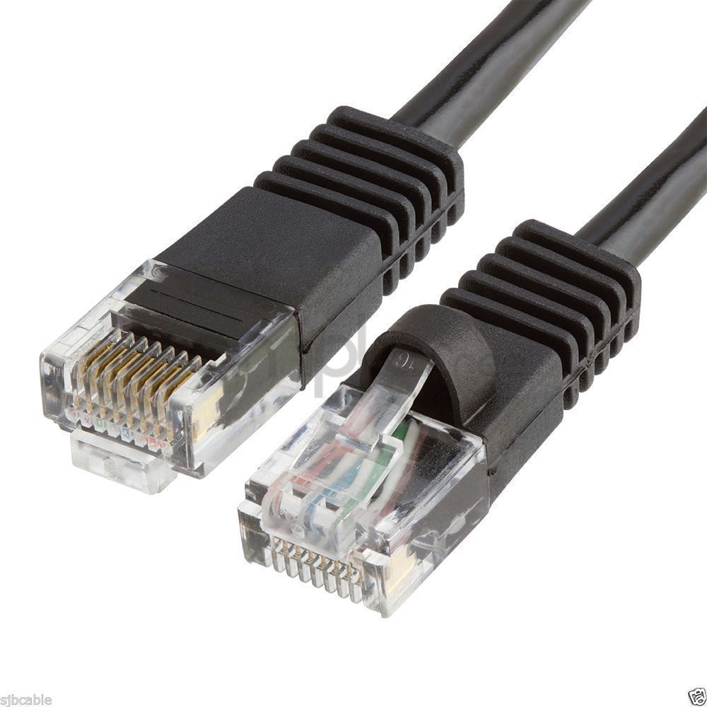 15FT 15 FT RJ45 CAT5 CAT 5 HIGH SPEED ETHERNET LAN NETWORK BLACK PATCH CABLE