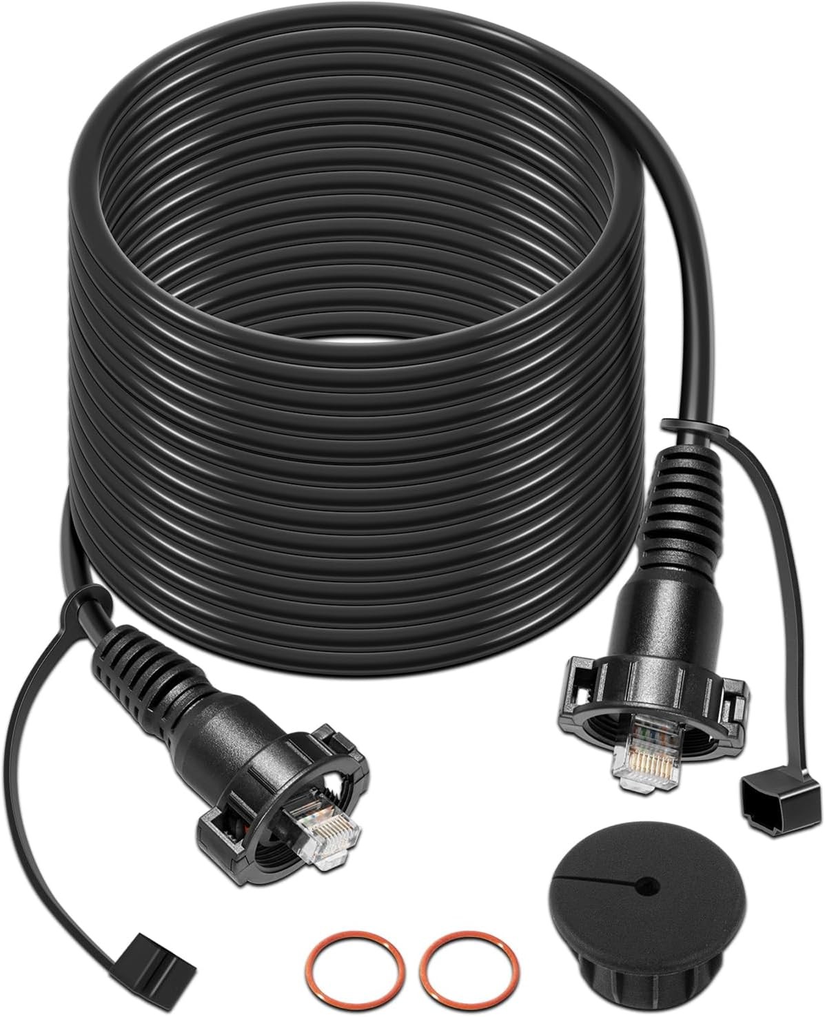 30 Ft Marine Network Cable – RJ45 Male to Male Ethernet Cable for Garmin GPSMAP