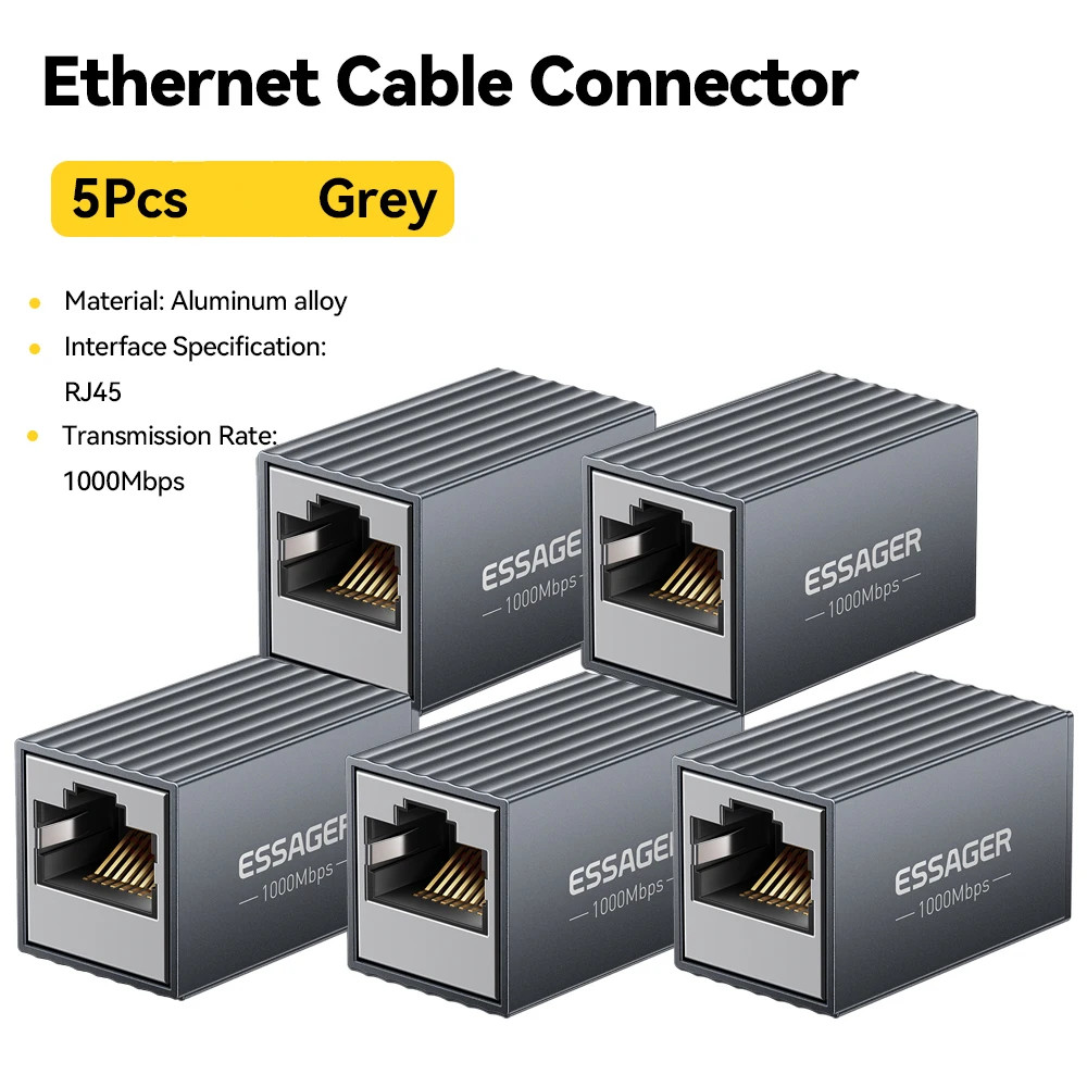 Essager RJ45 Connector Port 10Gbps Network Extender Extension For Ethernet Cable