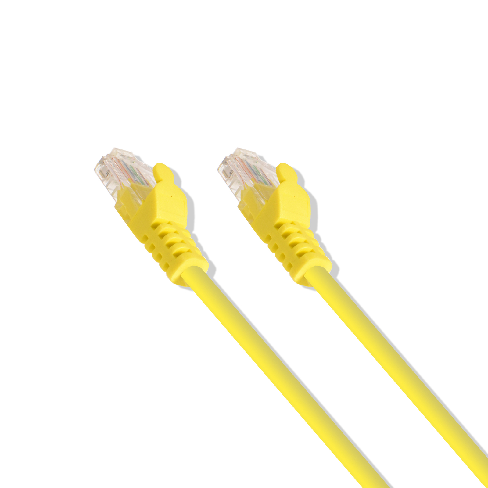 Cat-5e UTP Ethernet Network Cable RJ45 Lan Wire Yellow 1FT