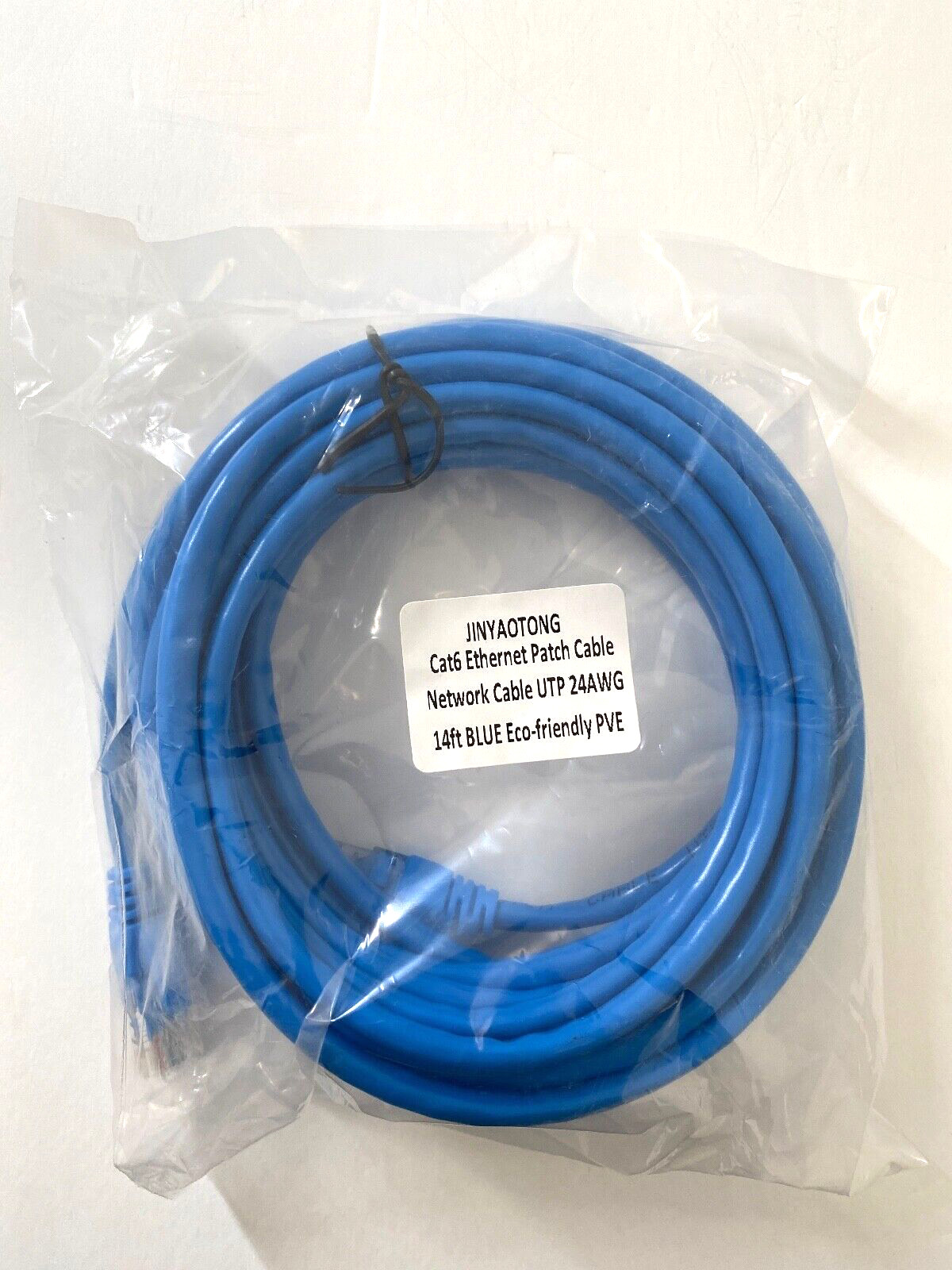 Network Cable 14ft 5m Blue Cat6 Ethernet Patch Cable 24AWG Ecofriendly PVE Cord