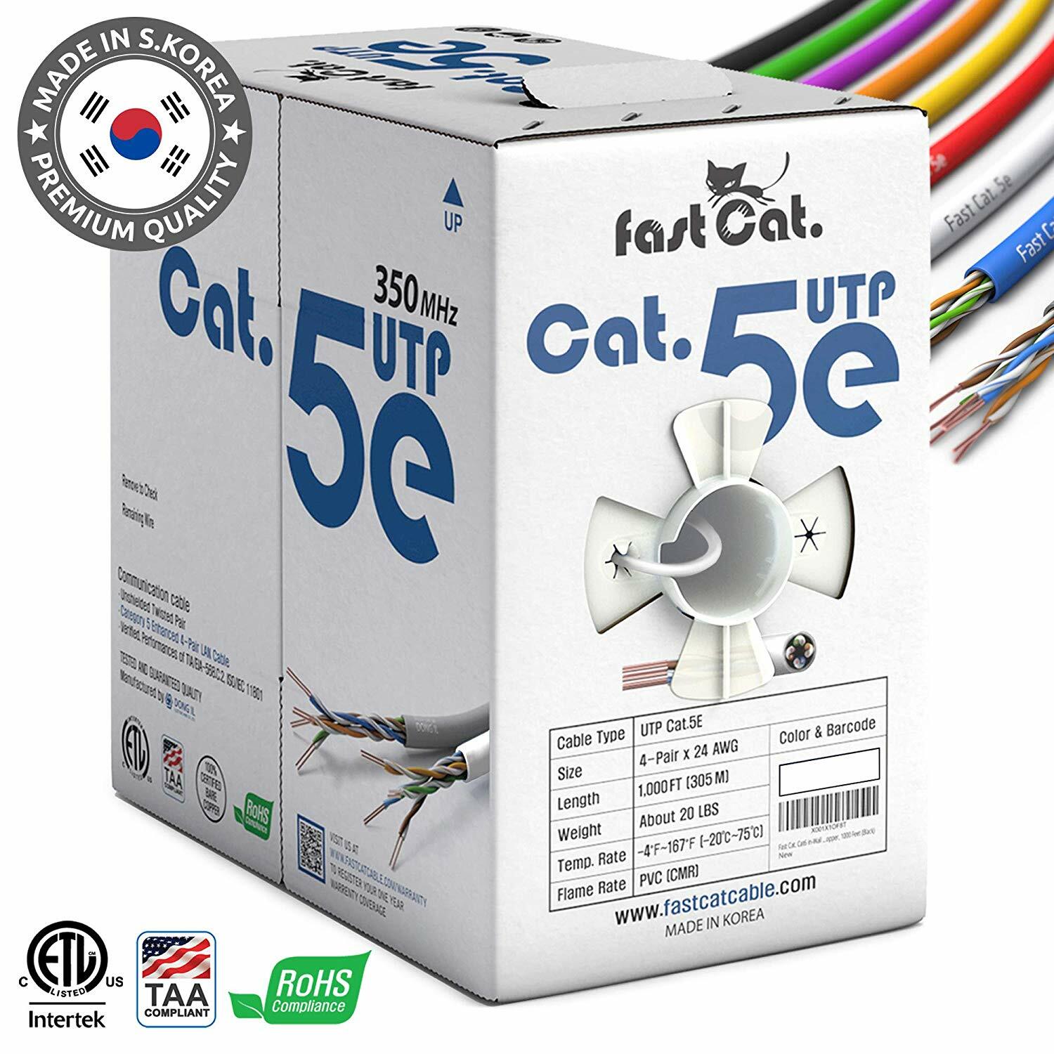 fast Cat Cat5e Copper Ethernet Cable 1000ft