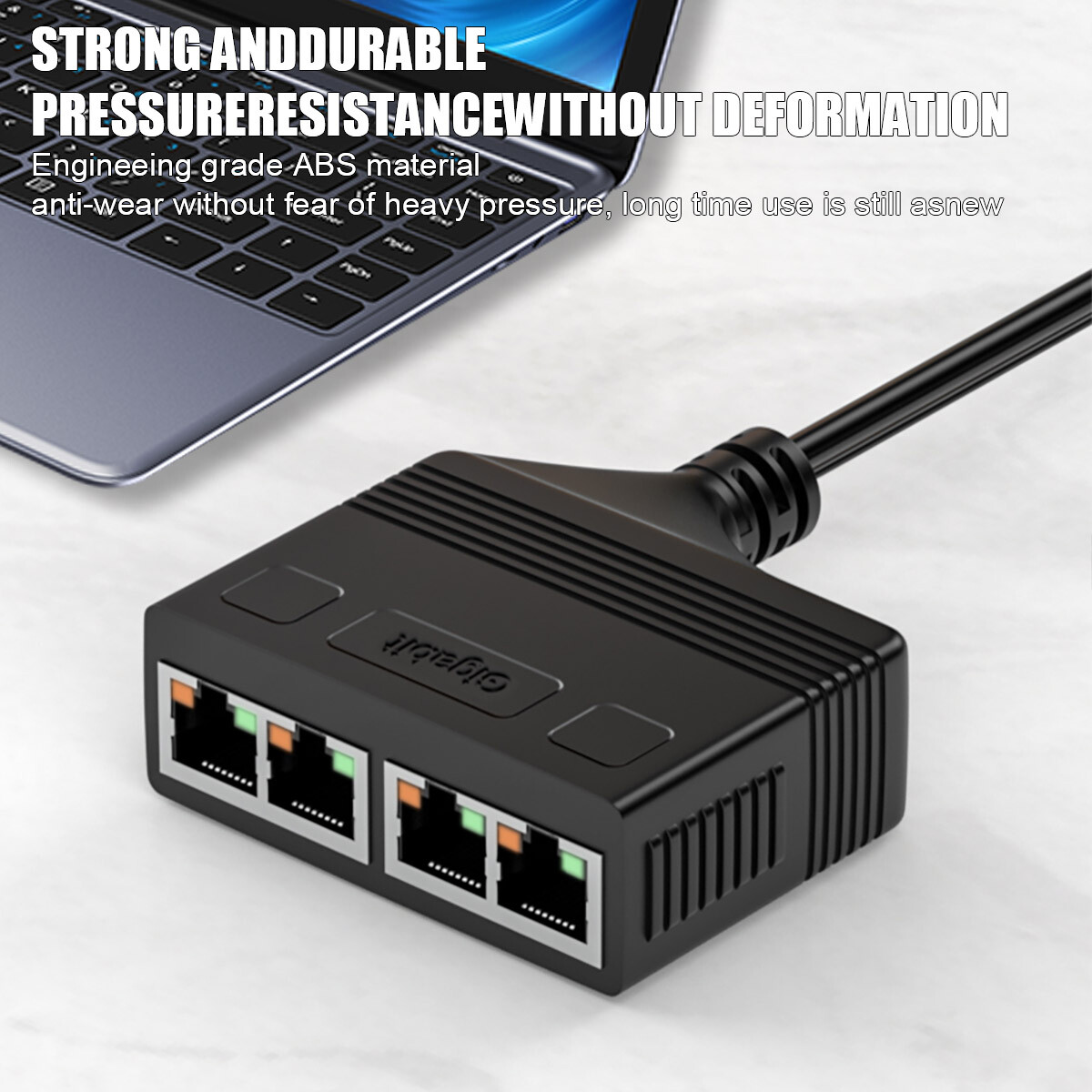 1000Mbps 1 IN 4 Out Ethernet Splitter Adapter Cable LAN Network Internet RJ45-