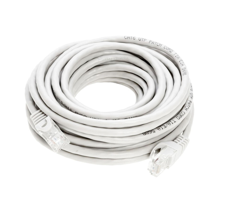 CAT6e/CAT6 Ethernet LAN Network RJ-45 Patch Cable White 1.5FT-20FT Multipack LOT