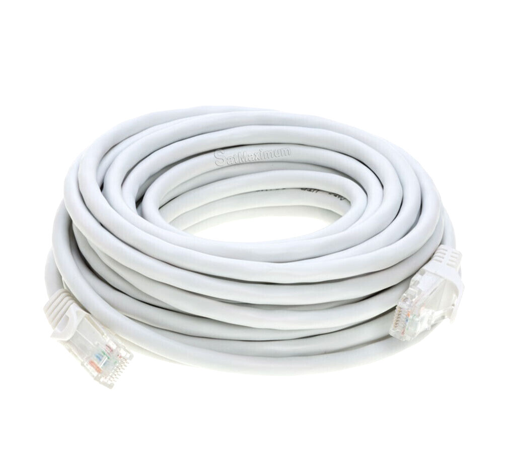 CAT6e/CAT6 Ethernet Network Patch Cable 550MHz LAN Cable White 25FT- 200FT LOT