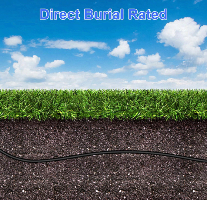 300FT Cat6 Outdoor Ethernet Cable, Direct Burial, Waterproof, UV Resistant, POE