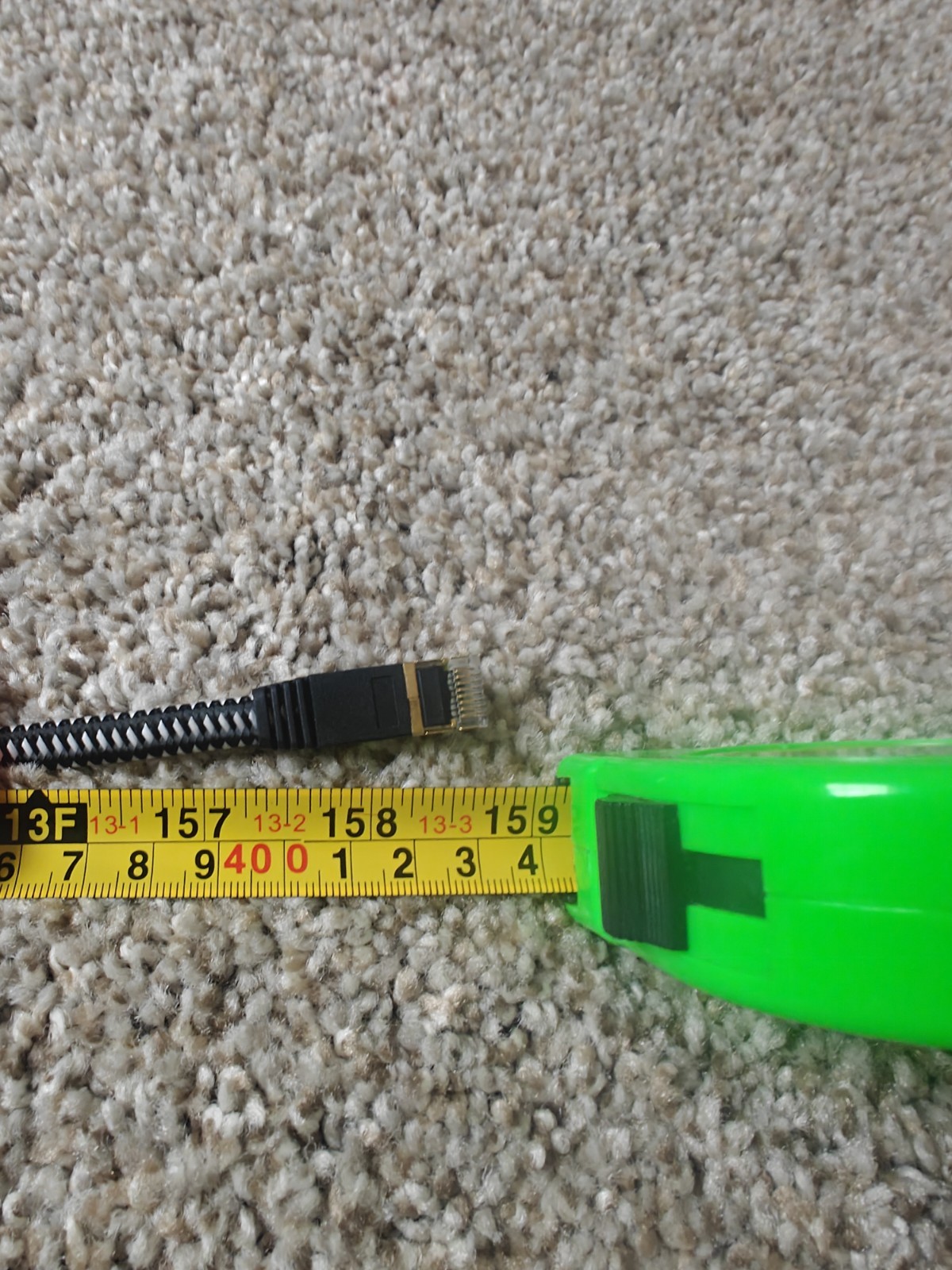 Category 8 (Cat 8) Ethernet patch cord, 159 inches.