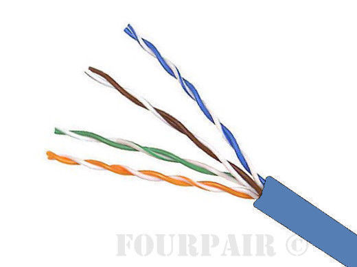 CAT6E CMP Plenum Ethernet Cable 550MHz Blue 1000FT (NO SPLINE) Copper