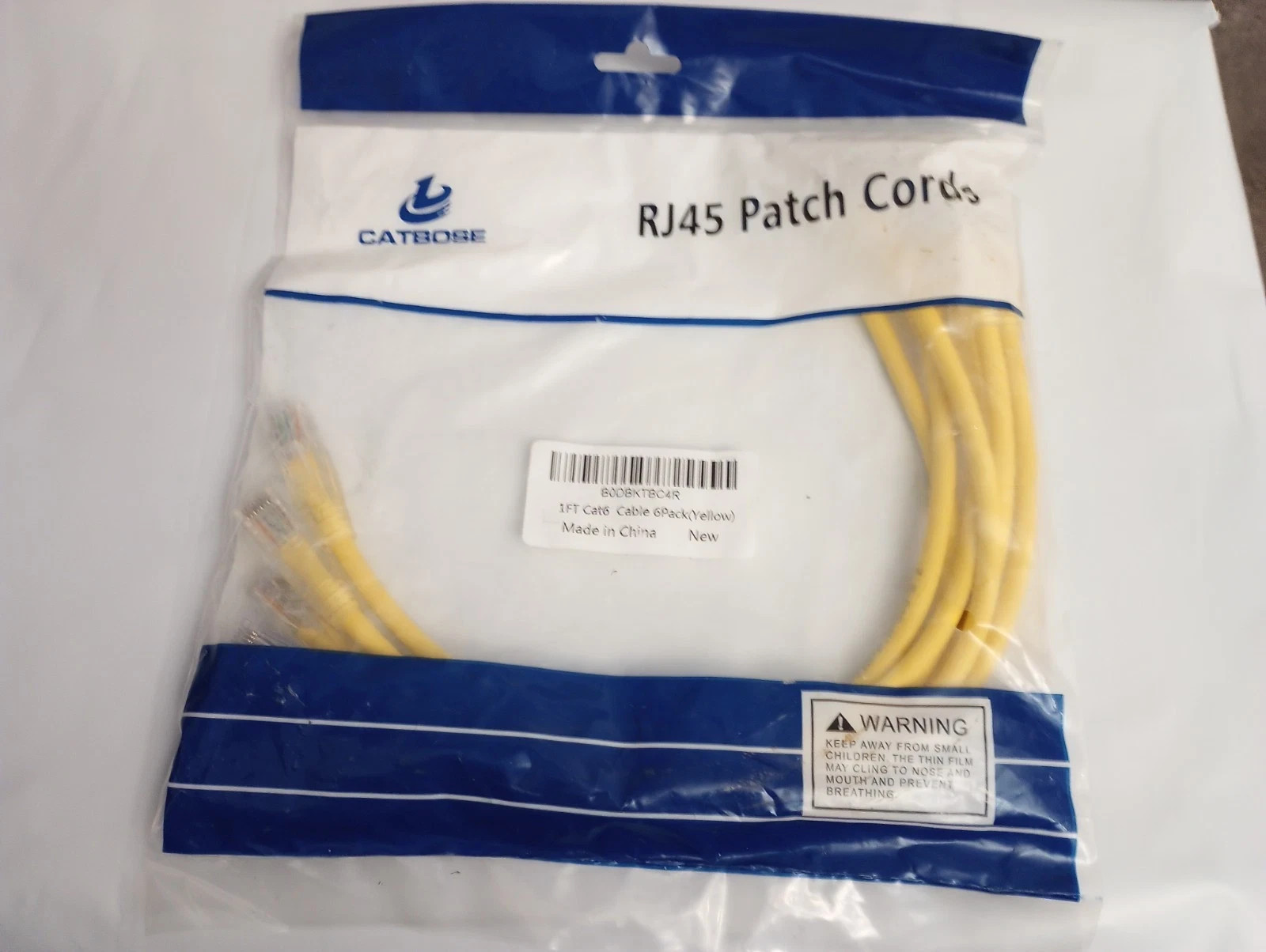 Cat 6 Patch Cables 1 ft (6Pack) Cat6a Ethernet Patch Cable 10Gbps 550Mhz Yellow