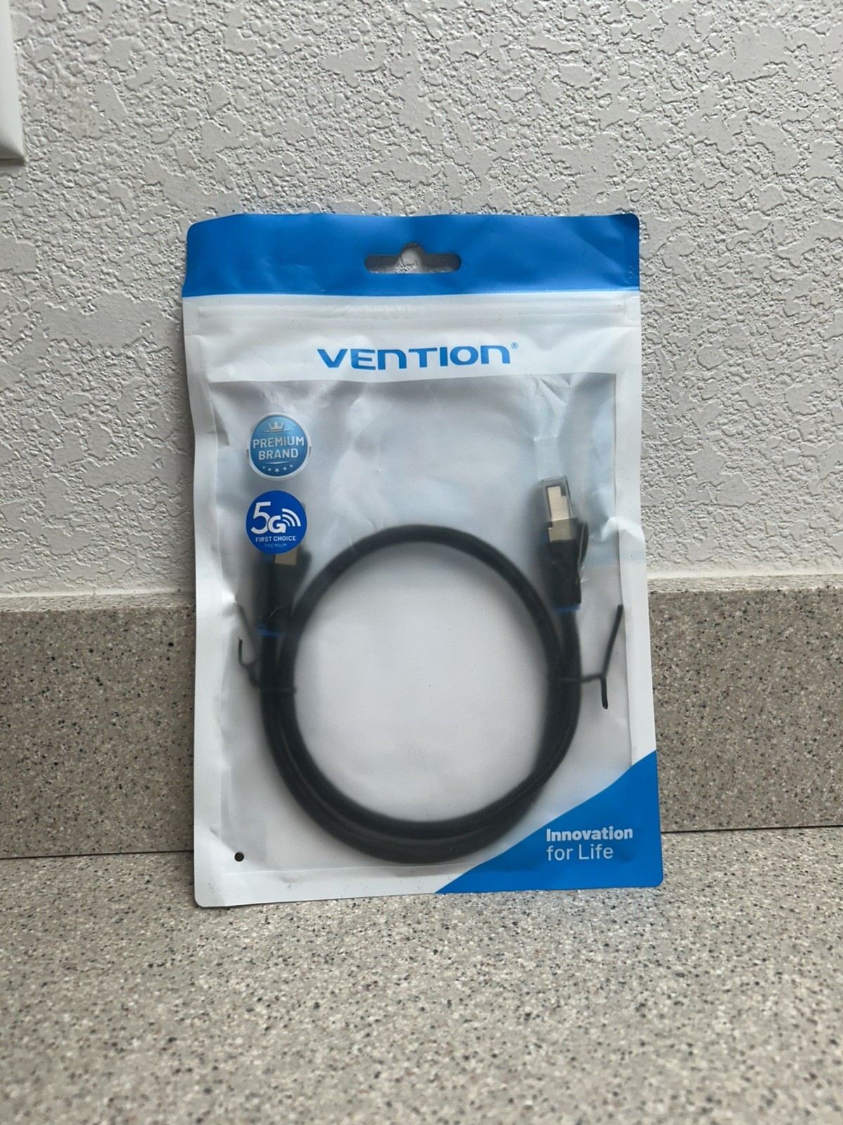 Vention CAT8 Ethernet Cable Super Speed 40Gbps LAN Wire Black 1 Foot Long New