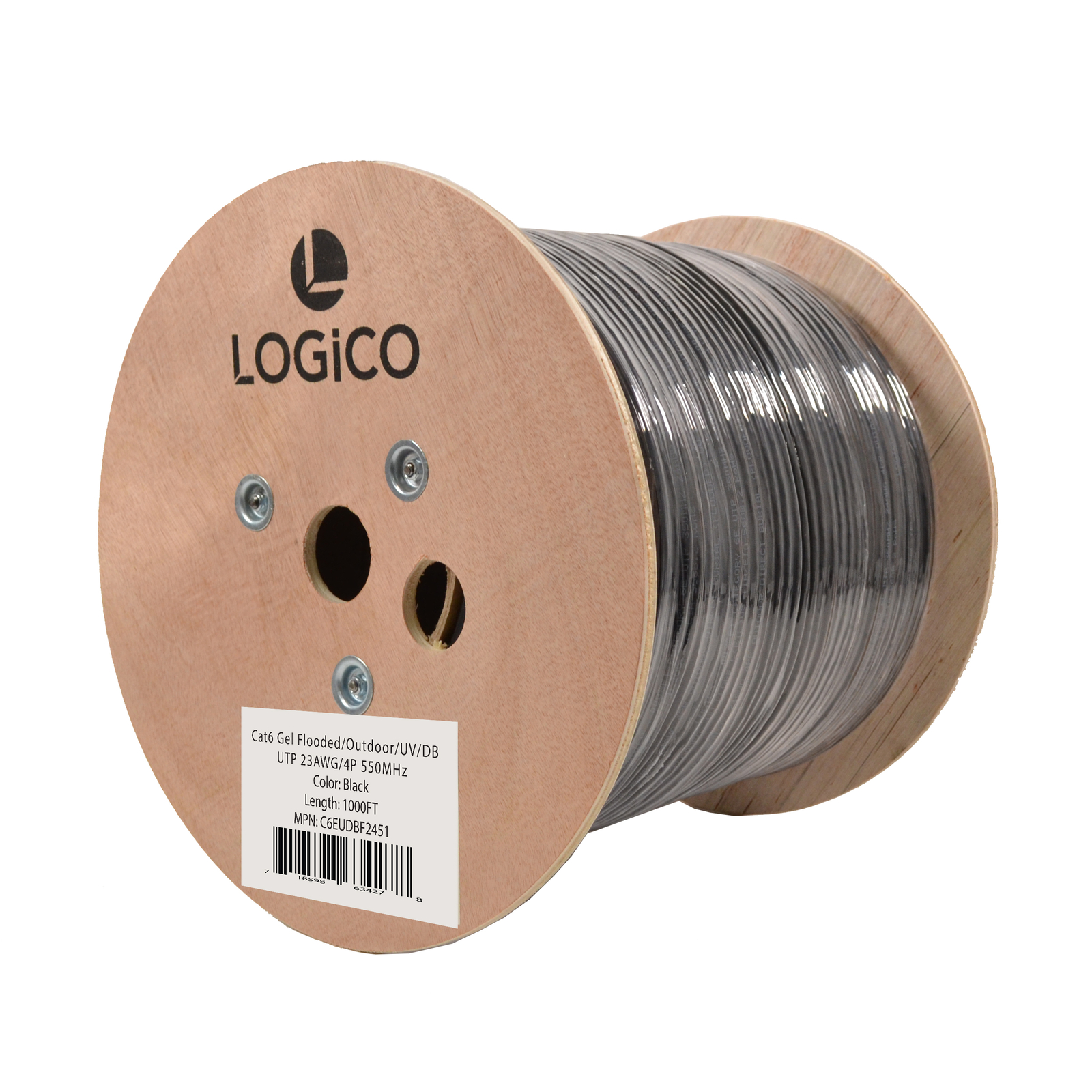 Cat6 Unshielded Ethernet Cable Gel Bare Copper Direct Burial UTP 1000ft 23AWG