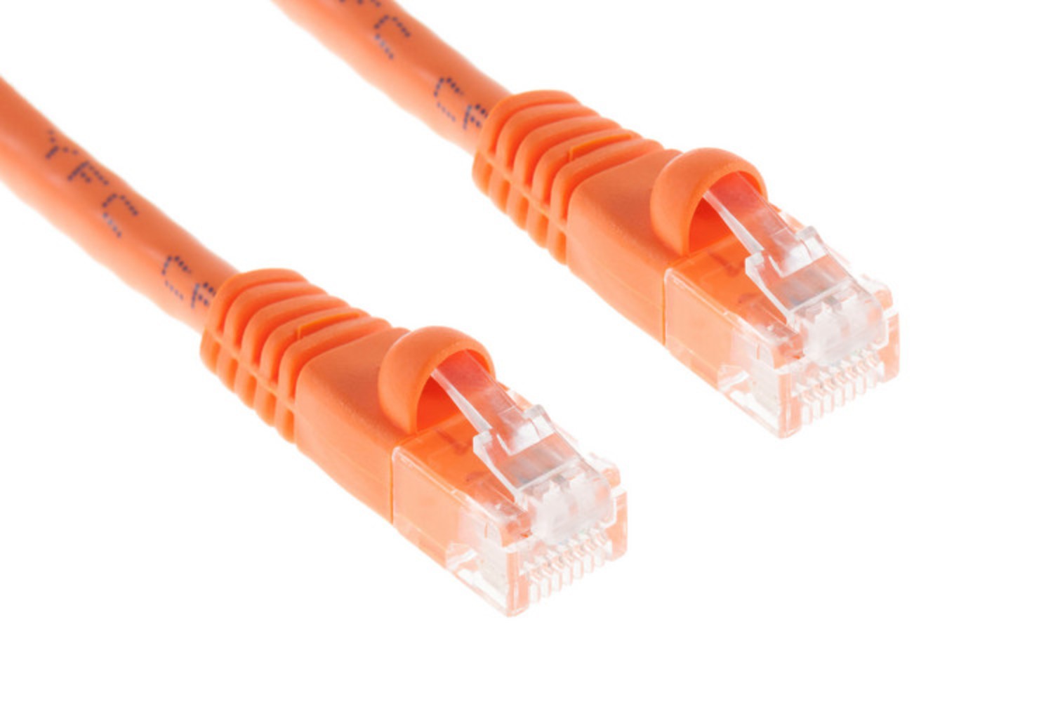 CAT6A Ethernet Patch Cable, Snagless, 1′, Orange – Lifetime Warranty