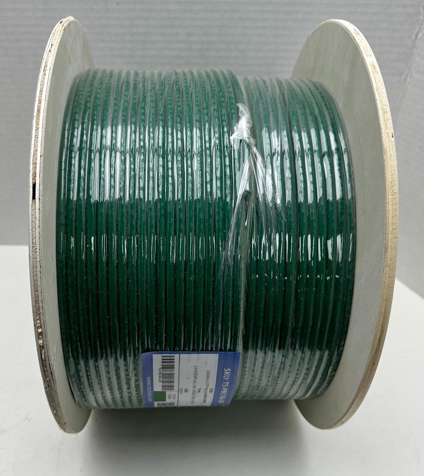 TS-PBC/6A-GR CAT6 A Pure Copper Ethernet Cable Green 1000ft CMP 23AWG-4 UTP