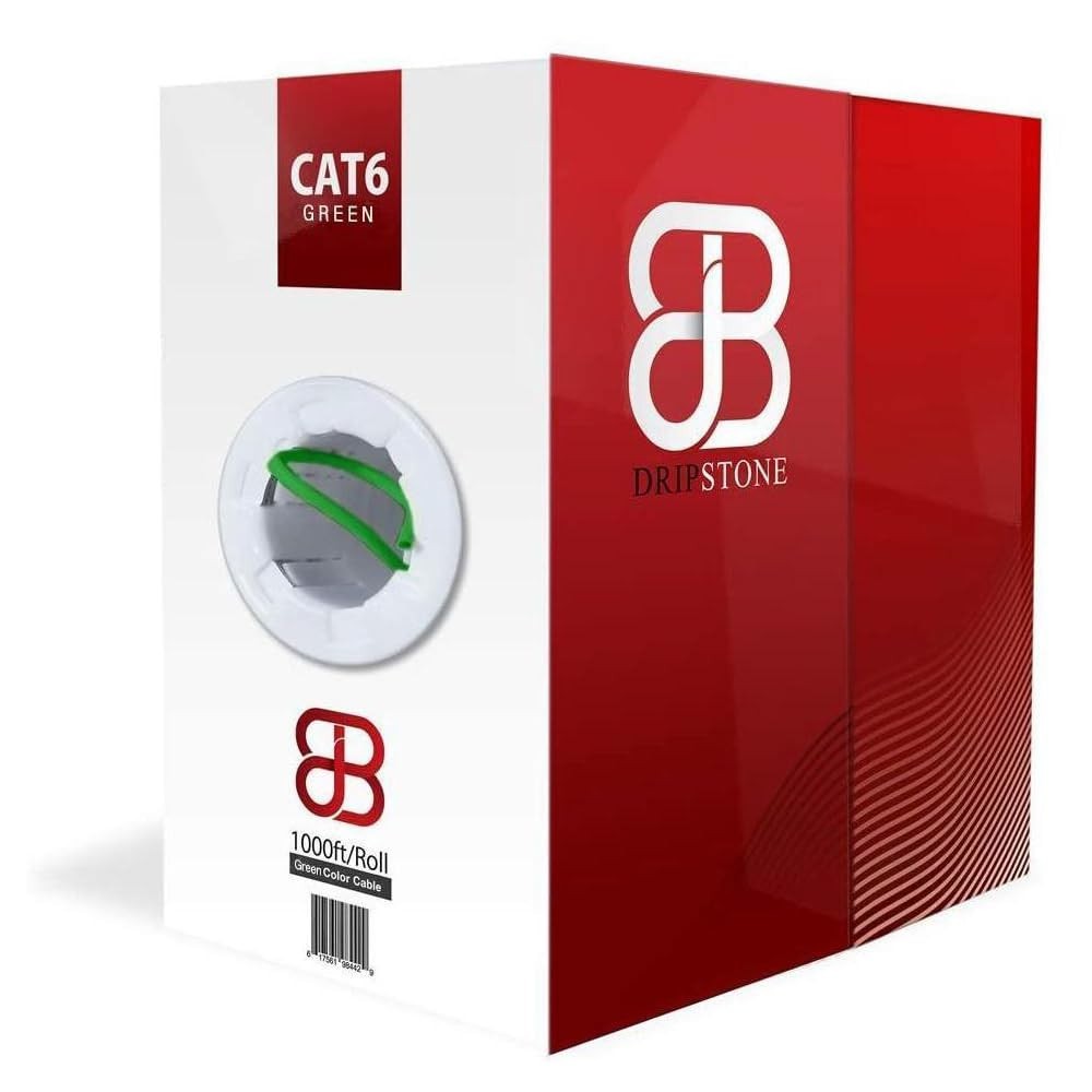 Durable 1000ft Green Cat 6 Ethernet Cable – Tangle-Free RJ45 Wire for Networking